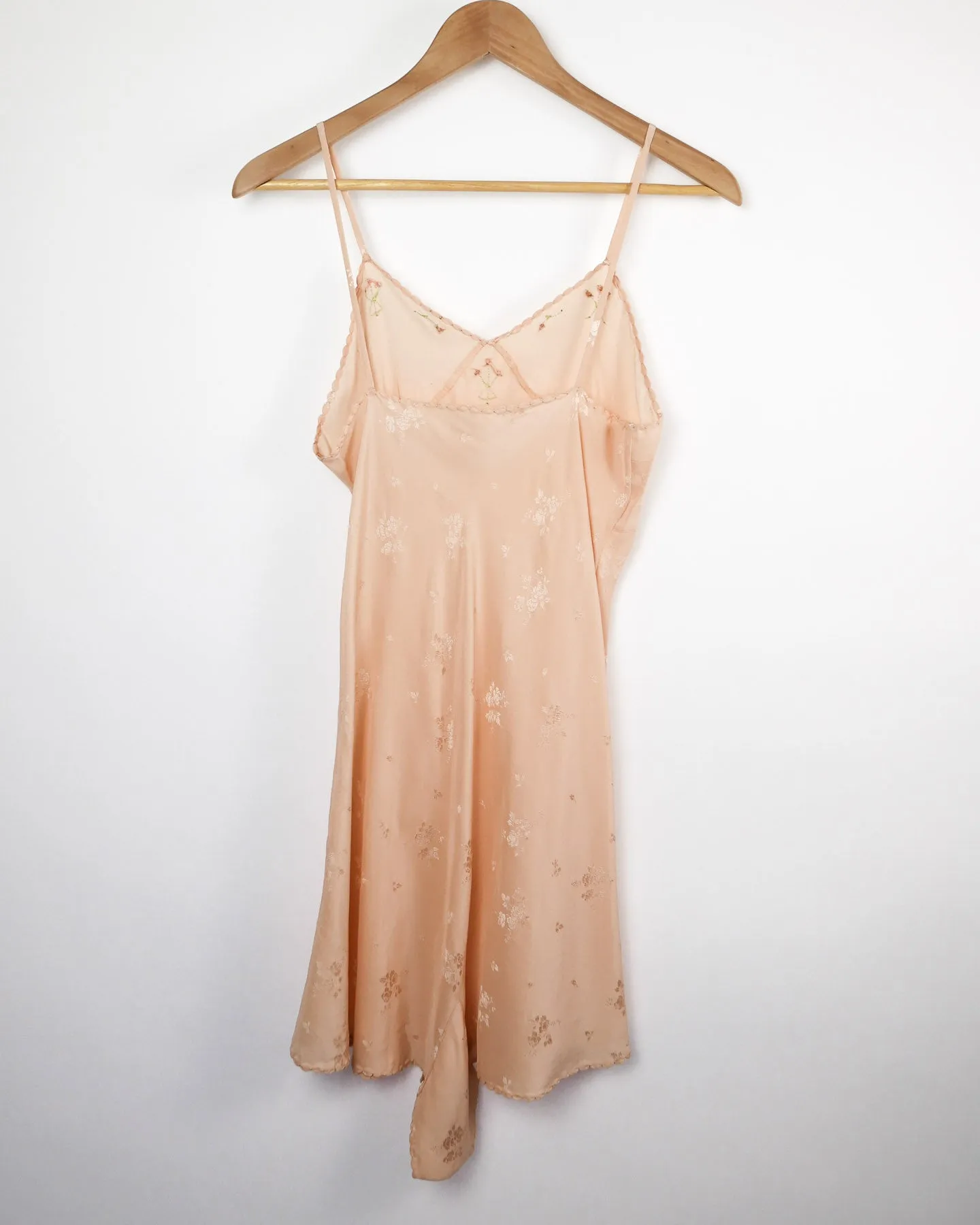 1920's Peach Silk Step-In
