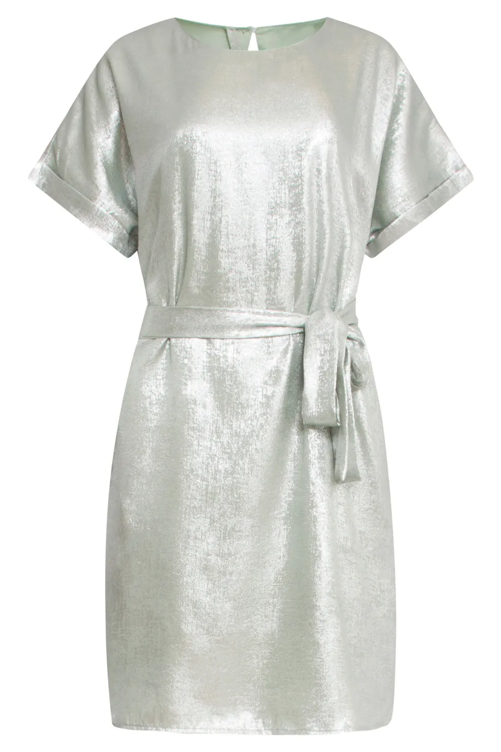 25111 Licht Metallic Zomerjurk | Soft Green