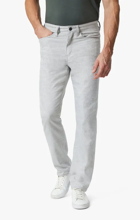34 Heritage Charisma Relaxed Straight Leg Pants In Light Grey Hemp
