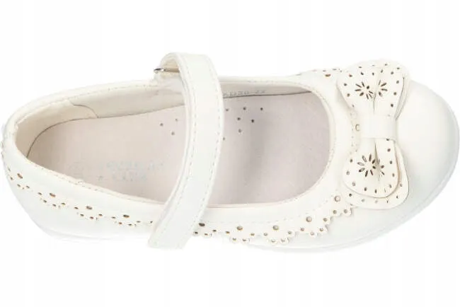 AC Girls' White Flats | 327/22-W