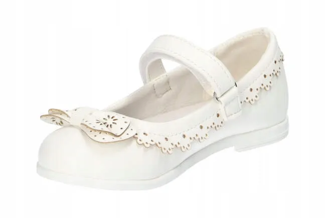 AC Girls' White Flats | 327/22-W
