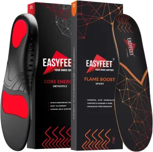 Active Sports Orthotics Insoles Set - Fitness and Running Pack - Athletic Shoe Inserts - Baseball Basketball Training Hiking - Sneakers Running Shoes Insoles - Size L (Men 11-12.5/Women 12-13.5)