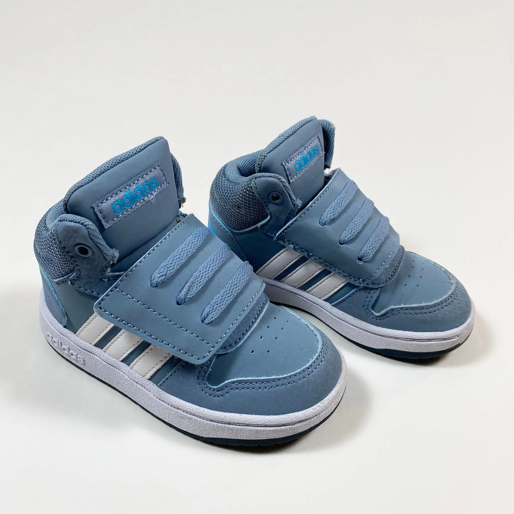 Adidas light blue Hoops basketball sneakers 24