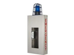 Aiphone WB-CE Wall Box with Caged Light and EMERGENCY Lettering