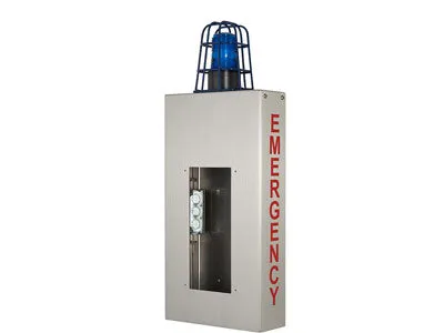 Aiphone WB-CE Wall Box with Caged Light and EMERGENCY Lettering