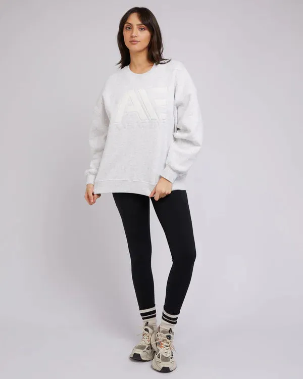 All About Eve Base Active Crew- Snow Marle