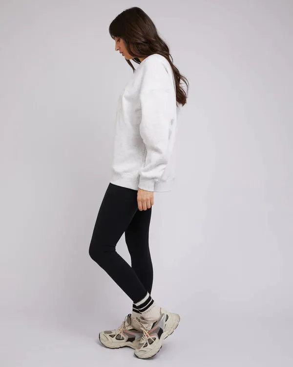 All About Eve Base Active Crew- Snow Marle