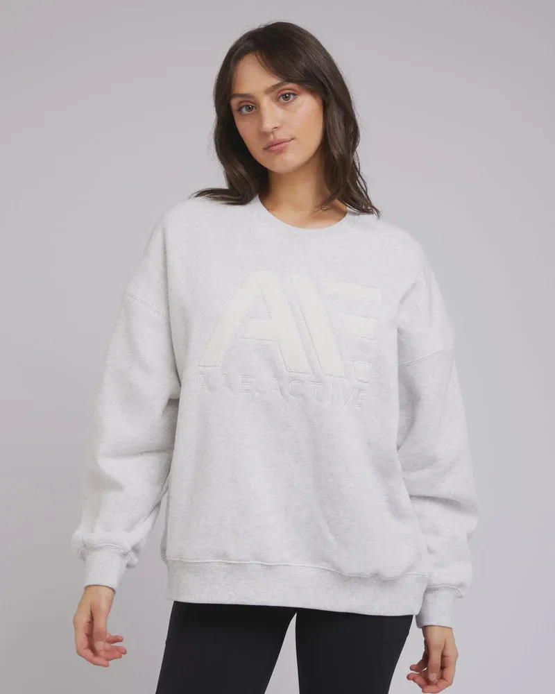 All About Eve Base Active Crew- Snow Marle