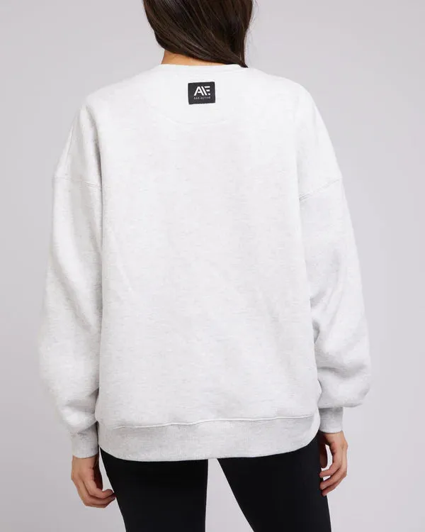 All About Eve Base Active Crew- Snow Marle