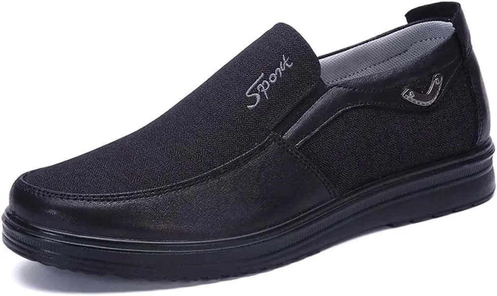 AngryMonkey Mens Slip On Loafer Plantar Fasciitis with Arch Support Dimleen Orthopedic Boat Shoes Pain Relief Cloth Shoes Large Sizes15