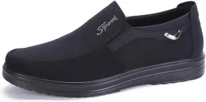 AngryMonkey Mens Slip On Loafer Plantar Fasciitis with Arch Support Dimleen Orthopedic Boat Shoes Pain Relief Cloth Shoes Large Sizes15