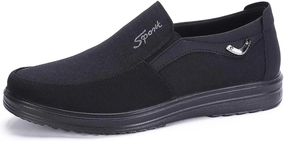 AngryMonkey Mens Slip On Loafer Plantar Fasciitis with Arch Support Dimleen Orthopedic Boat Shoes Pain Relief Cloth Shoes Large Sizes15