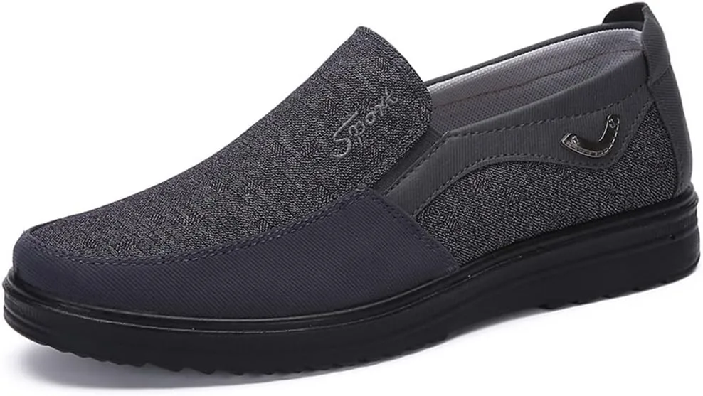 AngryMonkey Mens Slip On Loafer Plantar Fasciitis with Arch Support Dimleen Orthopedic Boat Shoes Pain Relief Cloth Shoes Large Sizes15