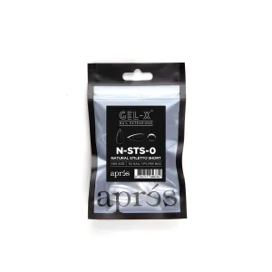 APRES GEL-X NATURAL STILETTO SHORT REFILL TIPS #00-#9