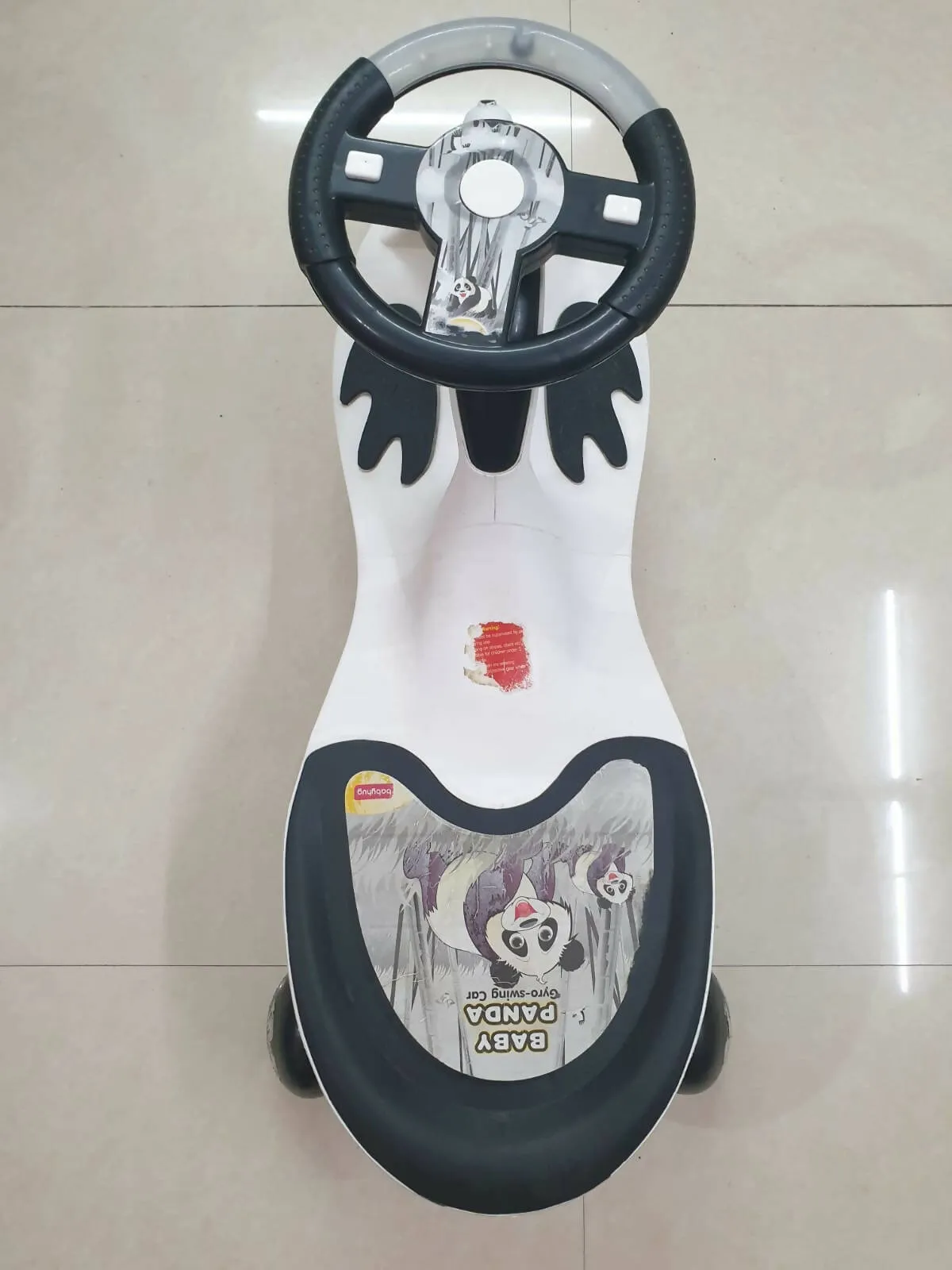 BABYHUG Baby Panda swing car with steering wheel