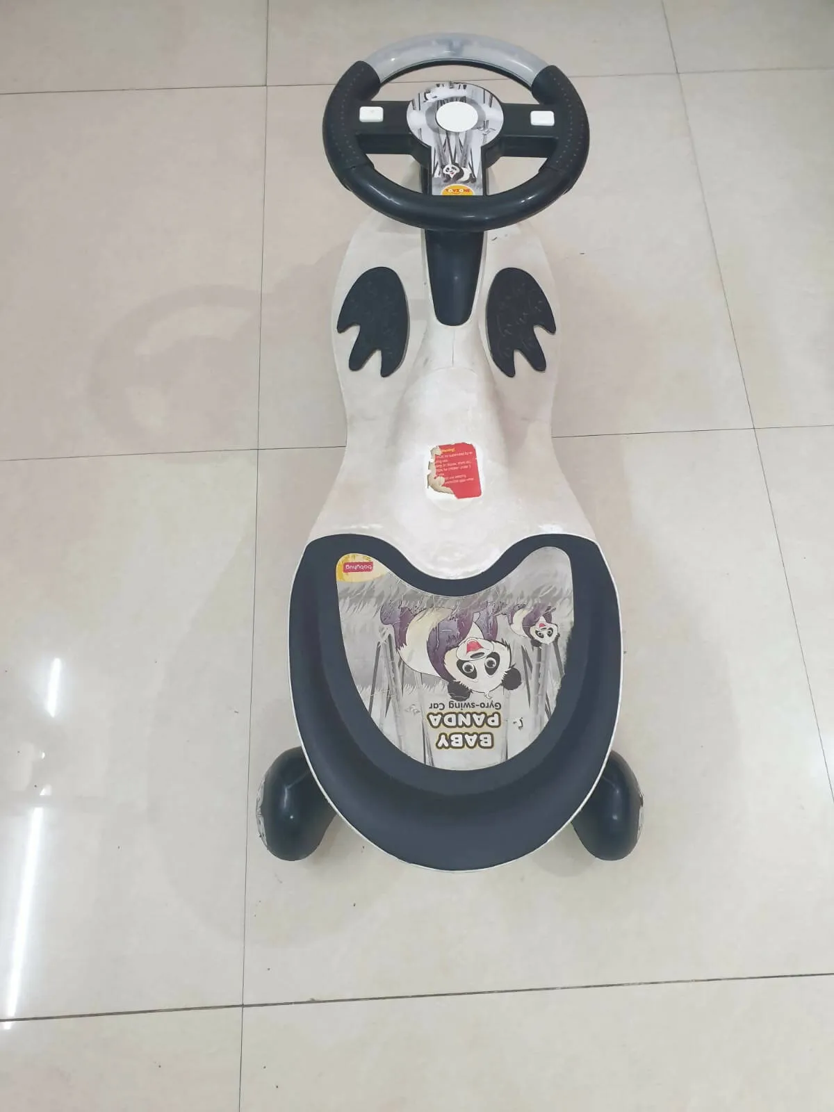 BABYHUG Baby Panda swing car with steering wheel