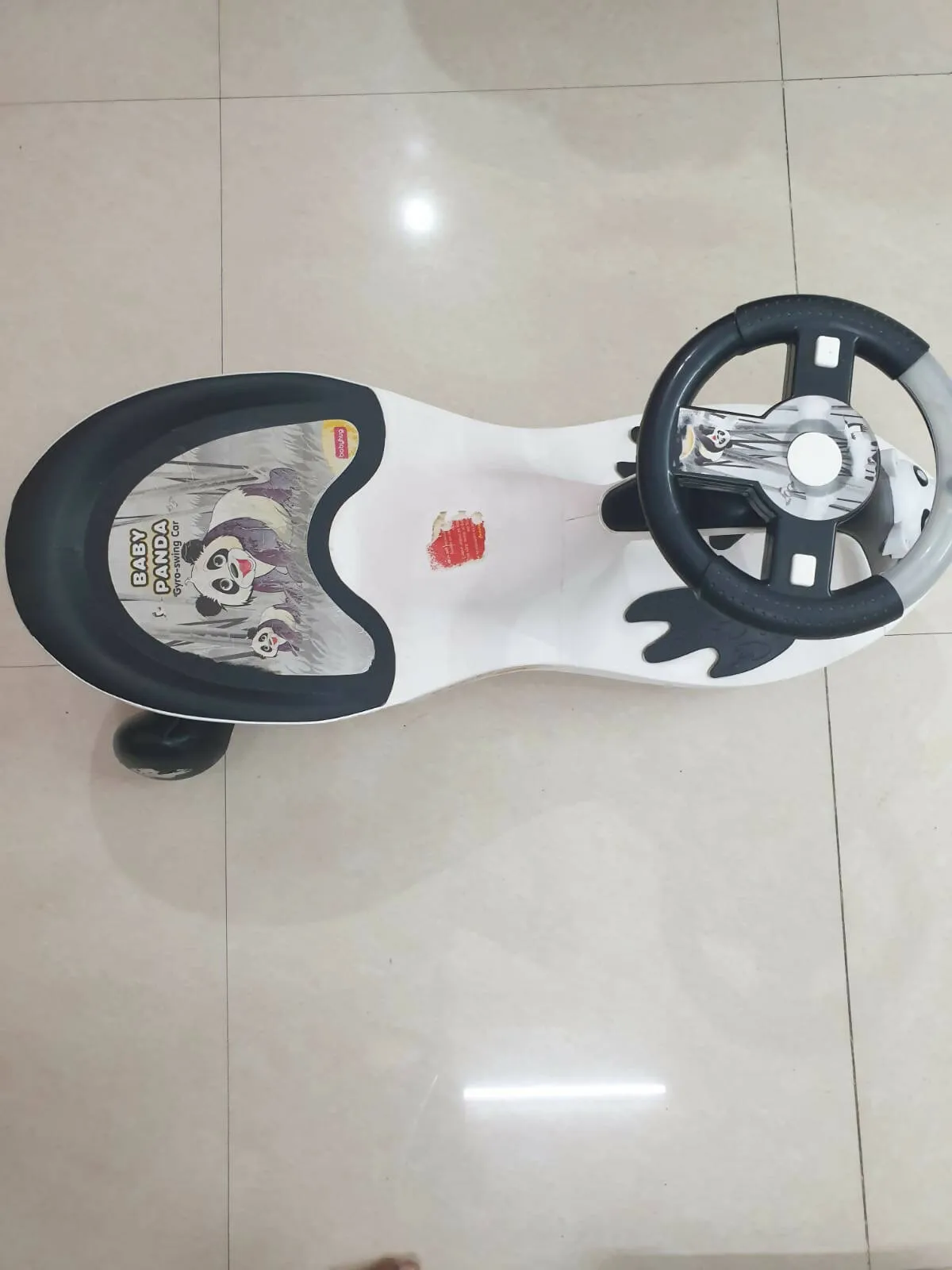 BABYHUG Baby Panda swing car with steering wheel