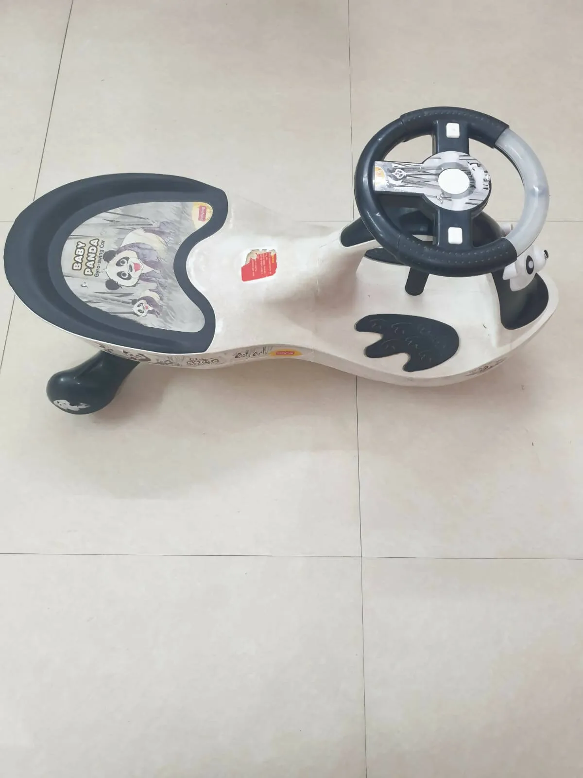 BABYHUG Baby Panda swing car with steering wheel