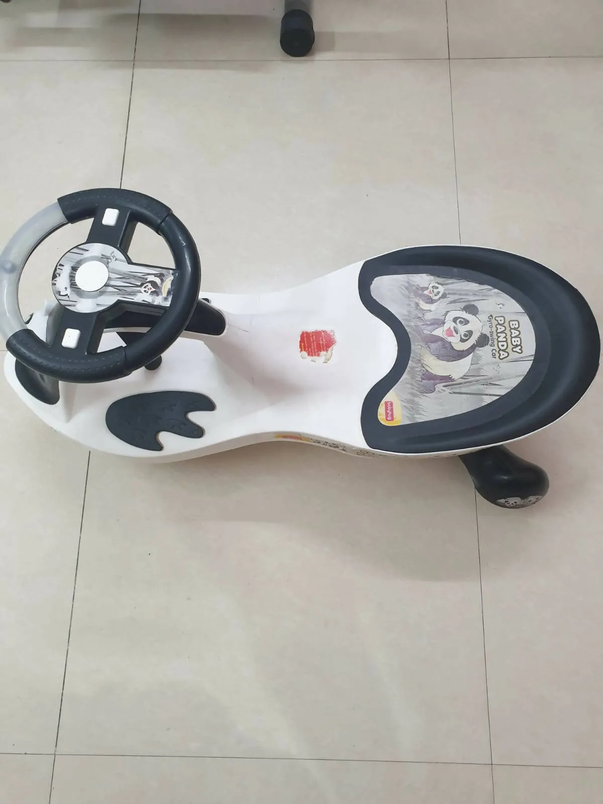 BABYHUG Baby Panda swing car with steering wheel