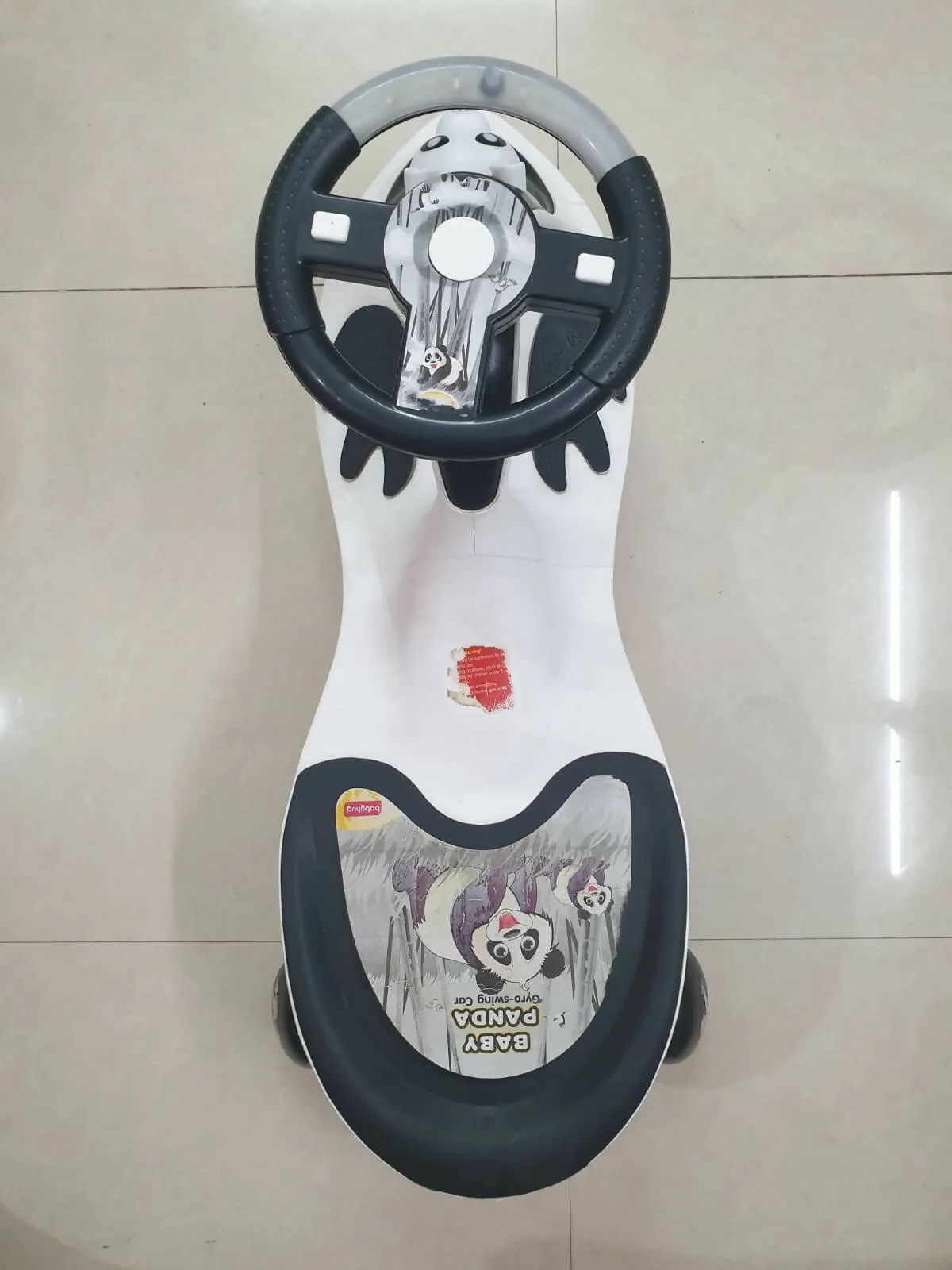 BABYHUG Baby Panda swing car with steering wheel