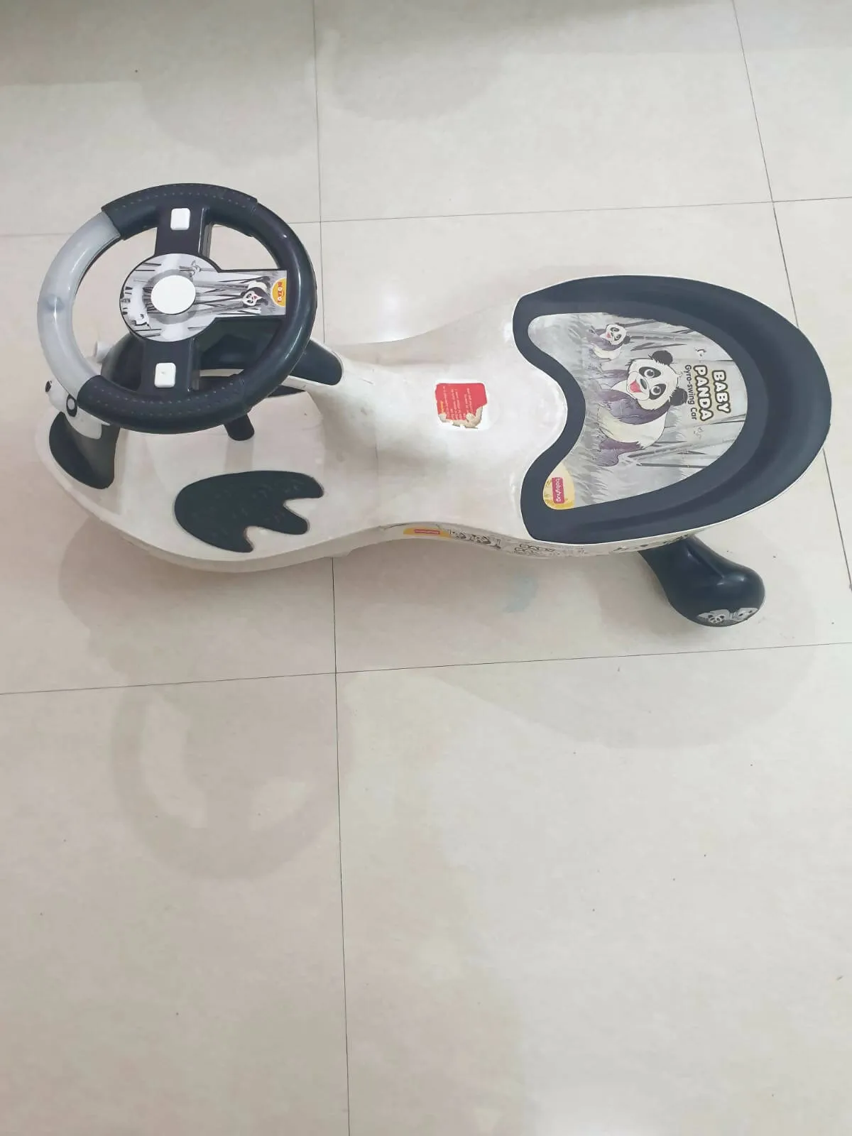 BABYHUG Baby Panda swing car with steering wheel