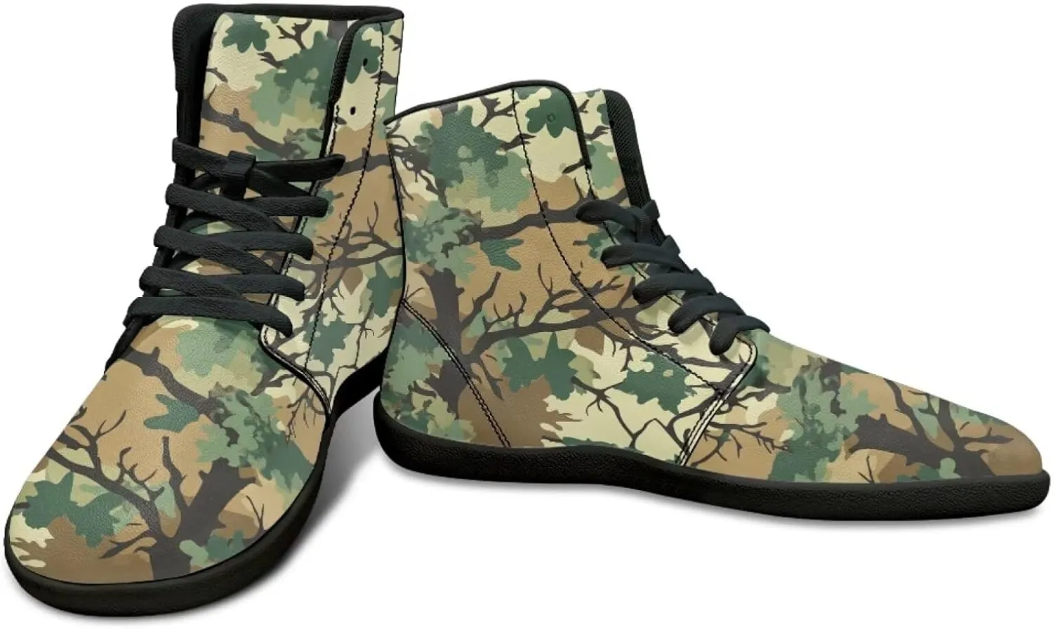 Binienty Women Men High Top Minimalist Barefoot Shoes Zero Drop Sole Outdoor Ankle Boot Shoes