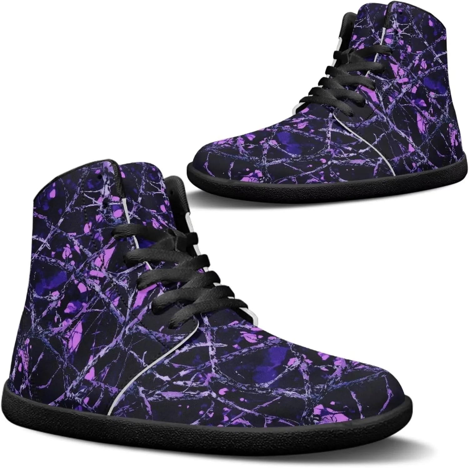 Binienty Women Men High Top Minimalist Barefoot Shoes Zero Drop Sole Outdoor Ankle Boot Shoes