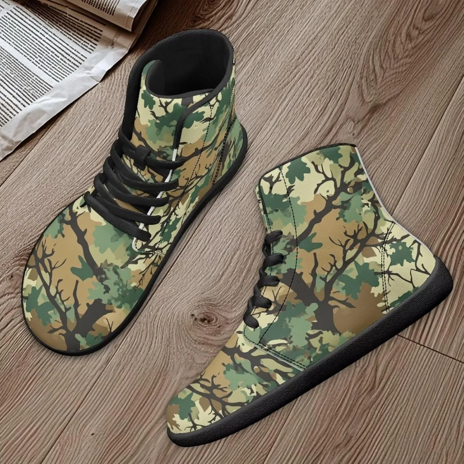Binienty Women Men High Top Minimalist Barefoot Shoes Zero Drop Sole Outdoor Ankle Boot Shoes