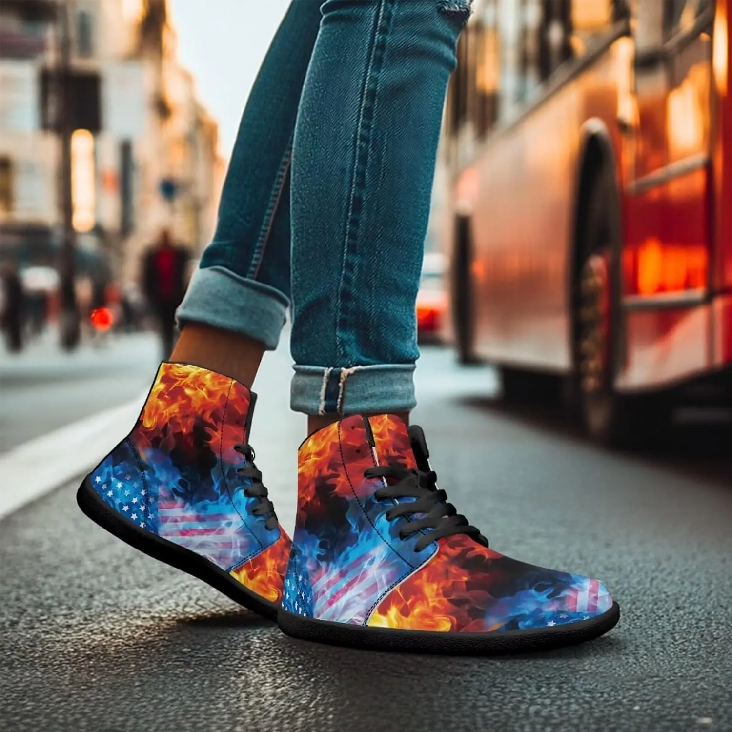 Binienty Women Men High Top Minimalist Barefoot Shoes Zero Drop Sole Outdoor Ankle Boot Shoes