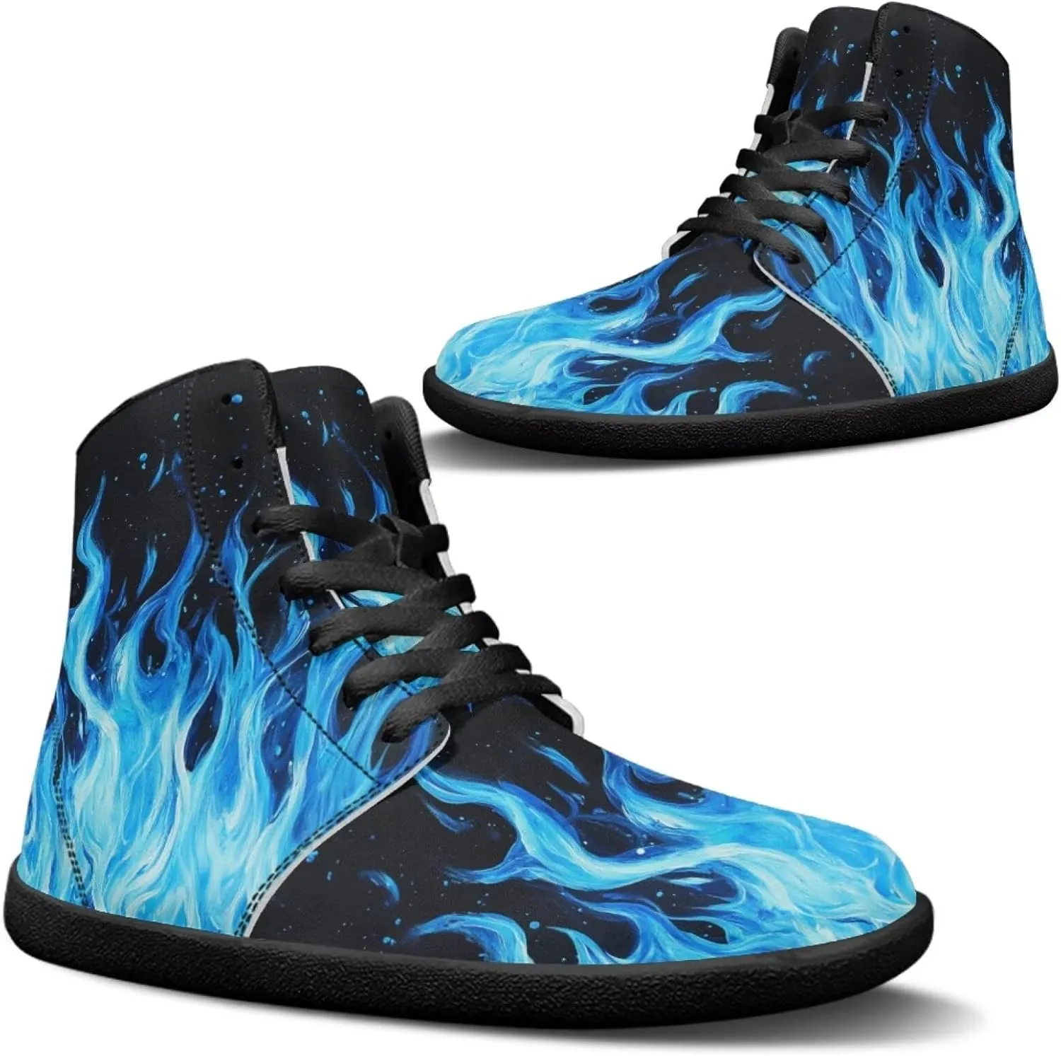 Binienty Women Men High Top Minimalist Barefoot Shoes Zero Drop Sole Outdoor Ankle Boot Shoes