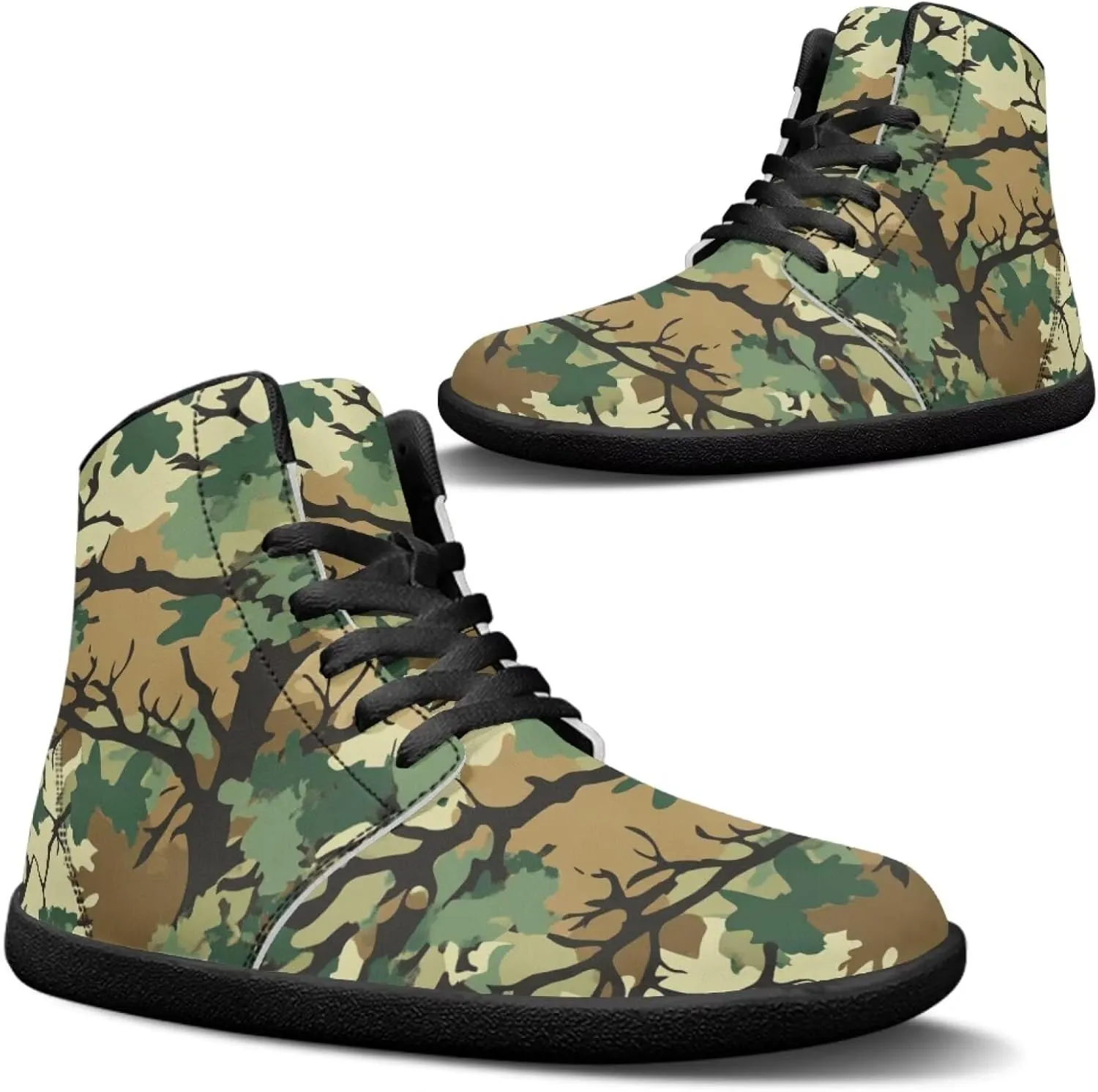 Binienty Women Men High Top Minimalist Barefoot Shoes Zero Drop Sole Outdoor Ankle Boot Shoes