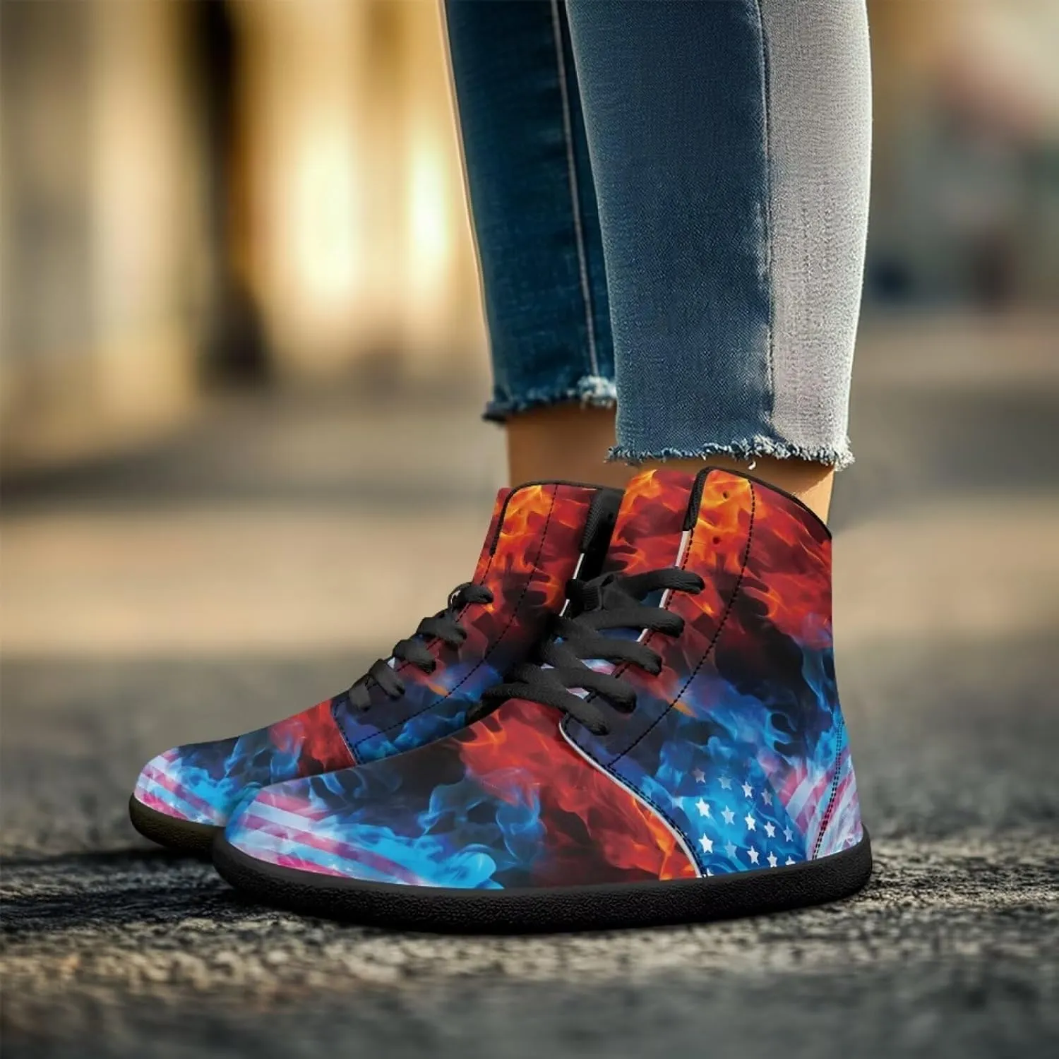 Binienty Women Men High Top Minimalist Barefoot Shoes Zero Drop Sole Outdoor Ankle Boot Shoes
