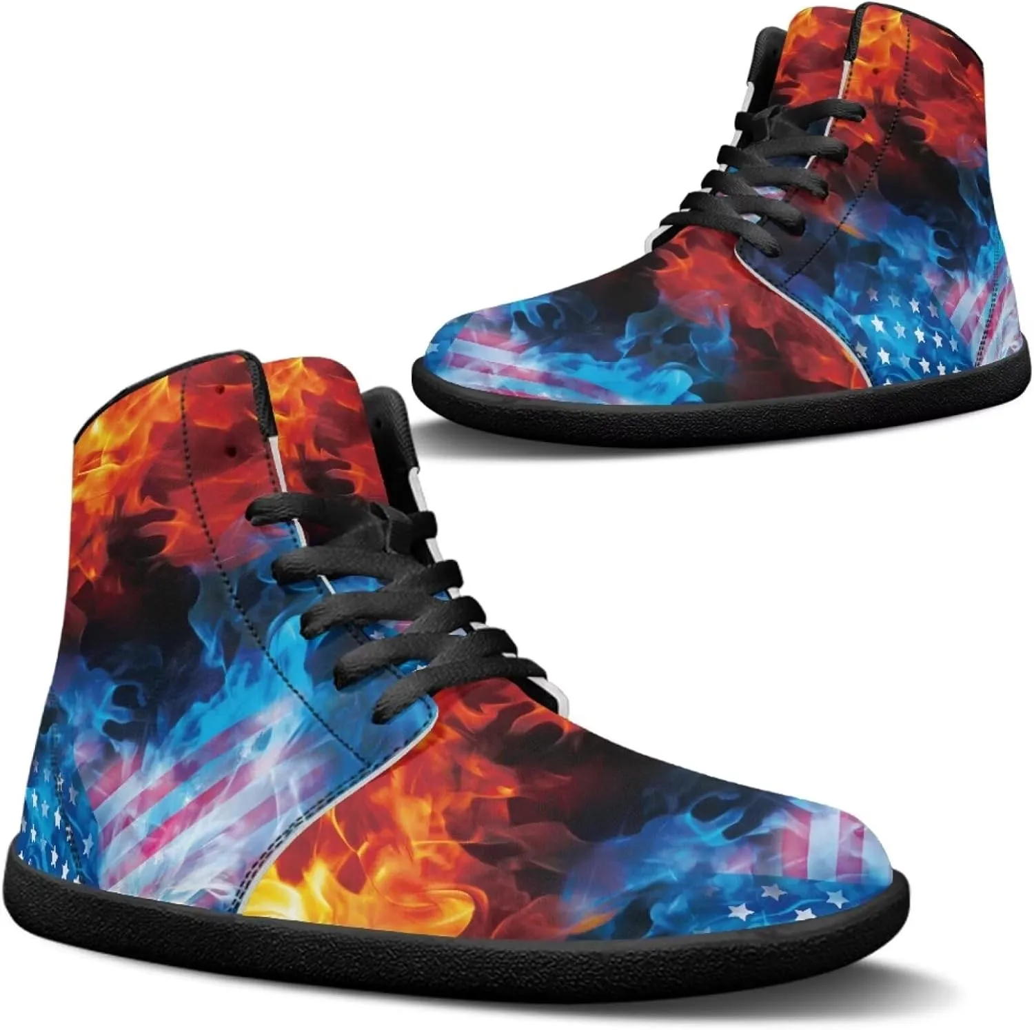 Binienty Women Men High Top Minimalist Barefoot Shoes Zero Drop Sole Outdoor Ankle Boot Shoes