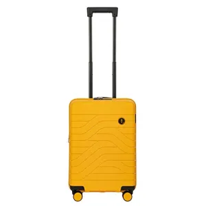 B|Y By Brics | Ulisse 21 Inch Expandable Spinner Suitcase | Mango | Hard Exterior, Multiple Pockets & TSA Approved Lock