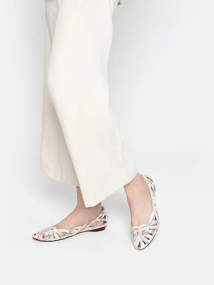 Celina Printed Weaved Flats