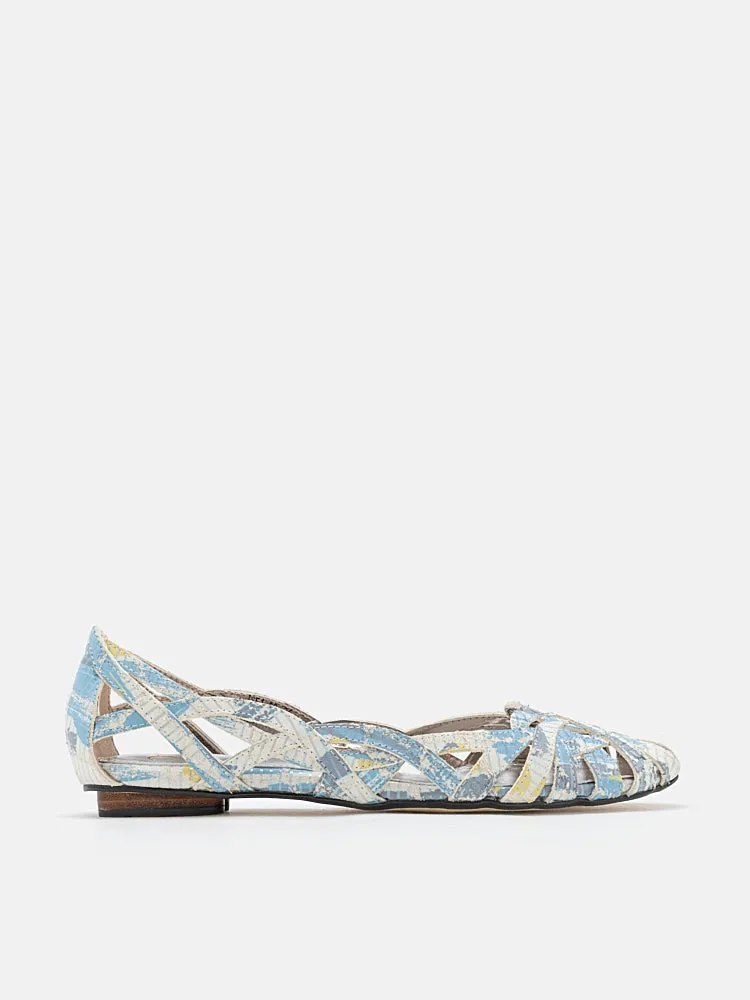 Celina Printed Weaved Flats