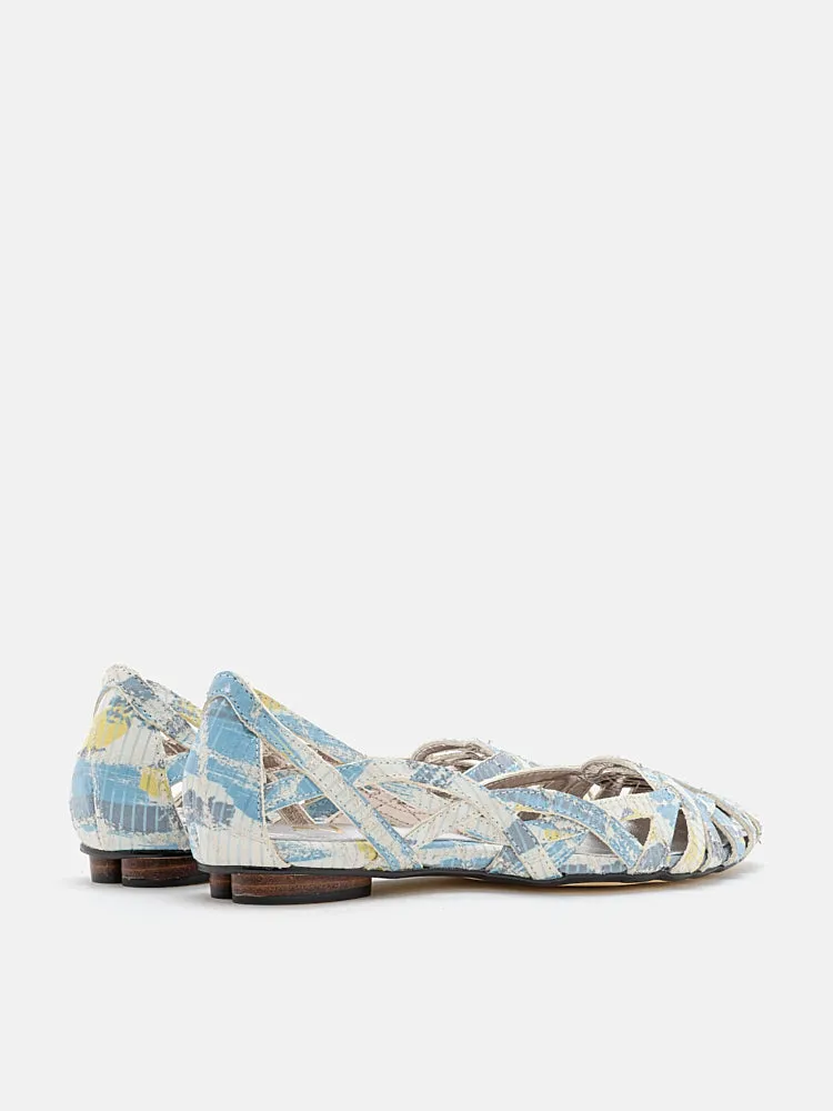Celina Printed Weaved Flats