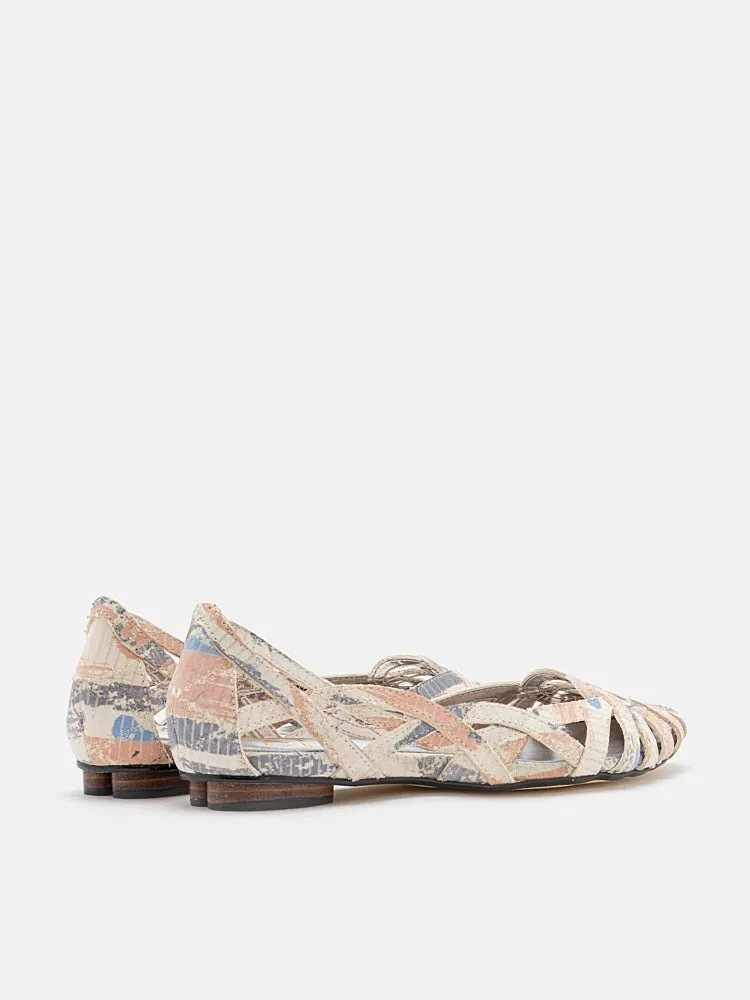 Celina Printed Weaved Flats