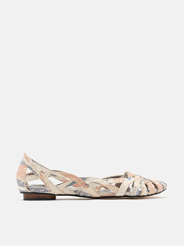 Celina Printed Weaved Flats