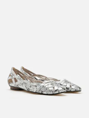 Celina Textured Weaved Flats