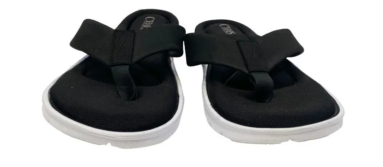 Chaps Men's Sandals Black White Memory Foam Size L SKU 000059-6