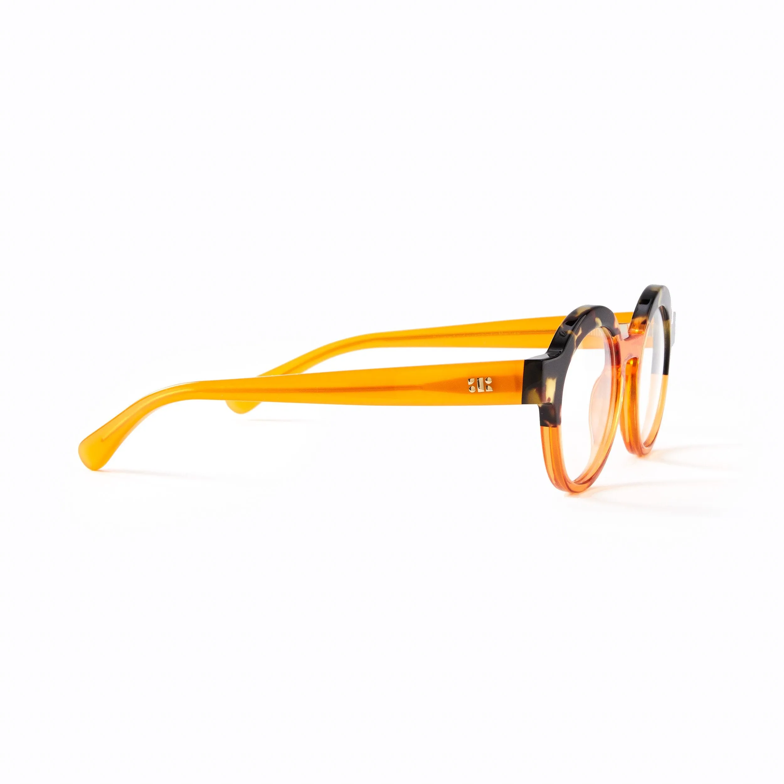 Charlotte Blue Light Orange & Tortoise