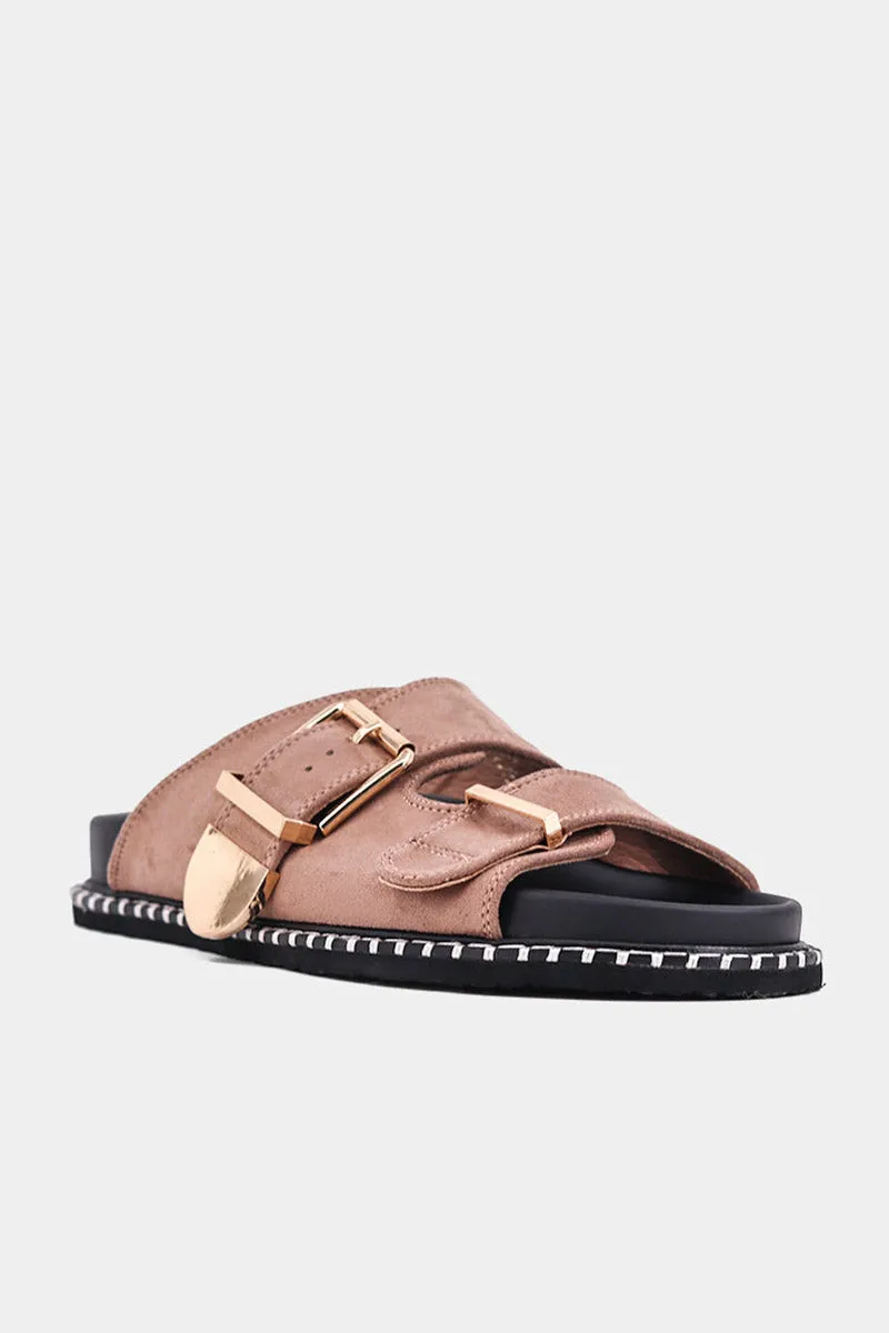 CHARLOTTE BUCKLE SLIDE SANDAL