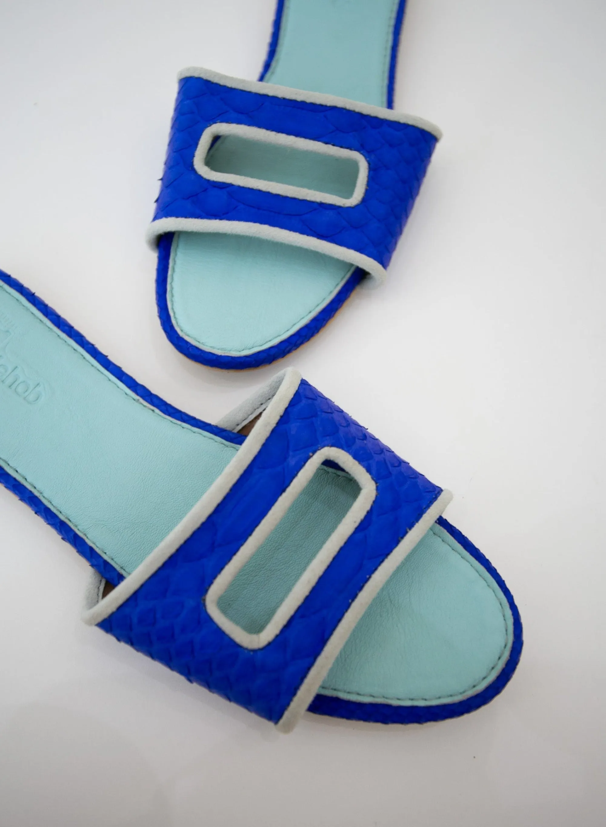 Cleo Royal Blue Slide Sandals
