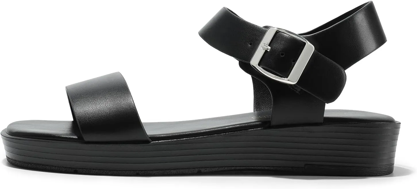 DREAM PAIRS Platform Sandals for Women, Comfortable Open Toe Wedge Sandals with Foam Insole, Lightweight Flatform Sandals for Women Dressy Casual Summer