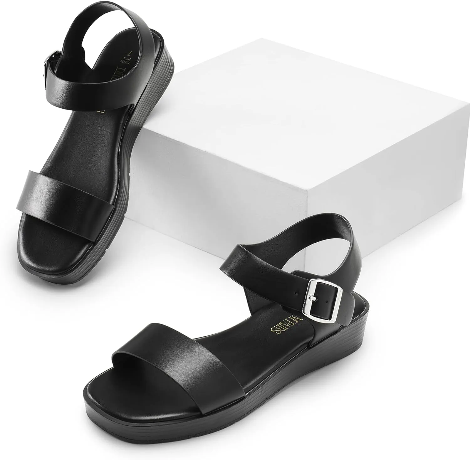 DREAM PAIRS Platform Sandals for Women, Comfortable Open Toe Wedge Sandals with Foam Insole, Lightweight Flatform Sandals for Women Dressy Casual Summer