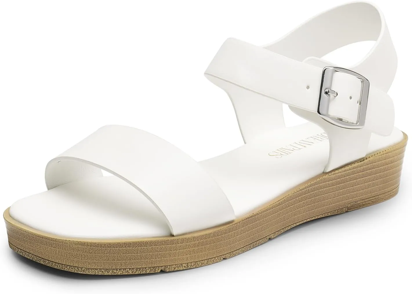 DREAM PAIRS Platform Sandals for Women, Comfortable Open Toe Wedge Sandals with Foam Insole, Lightweight Flatform Sandals for Women Dressy Casual Summer
