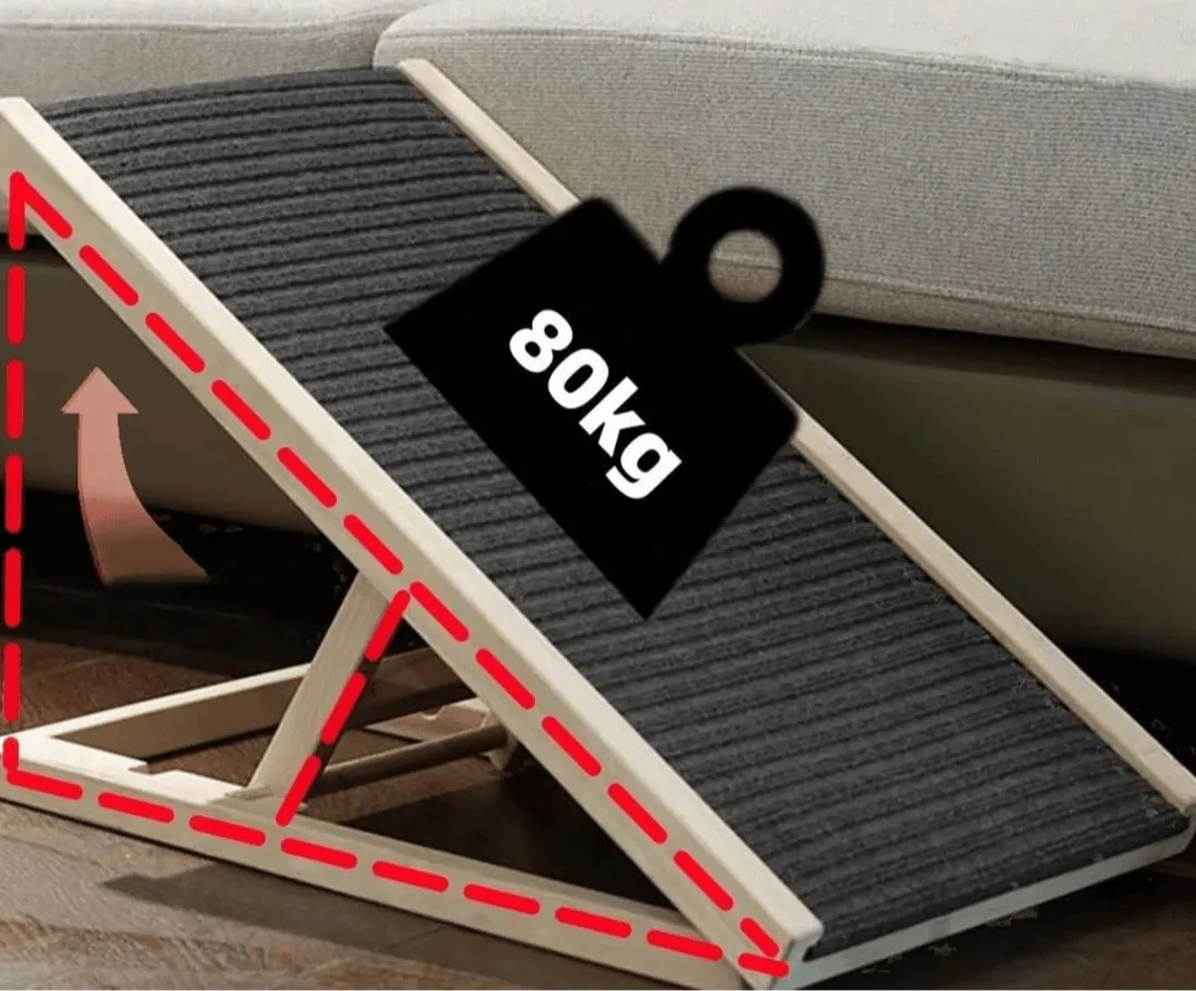 Easy-Storage Adjustable Wooden Dog Ramp
