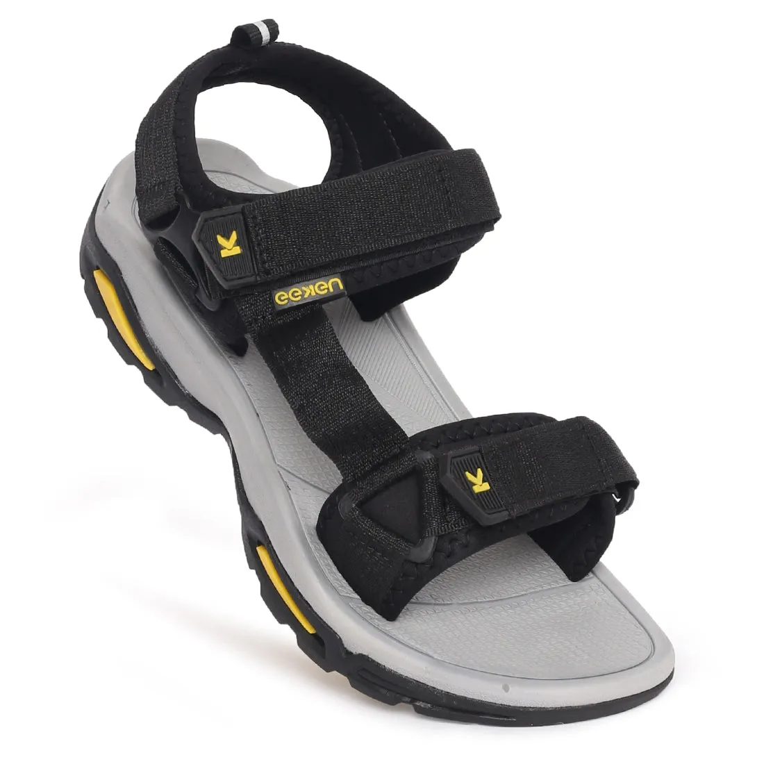 Eeken ESDG1051 Black Stylish Lightweight Dailywear Sports Sandals For Men