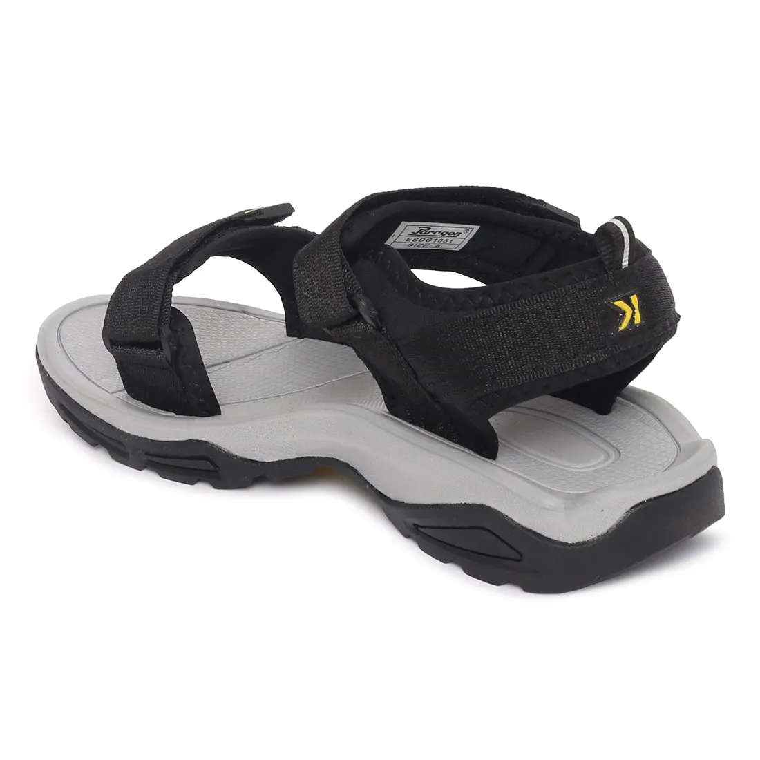 Eeken ESDG1051 Black Stylish Lightweight Dailywear Sports Sandals For Men